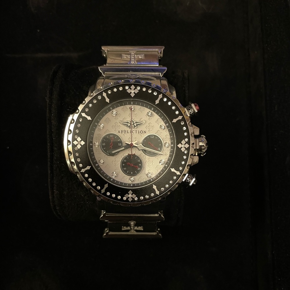 Mens Affliction Silver Viceroy Elite Watch